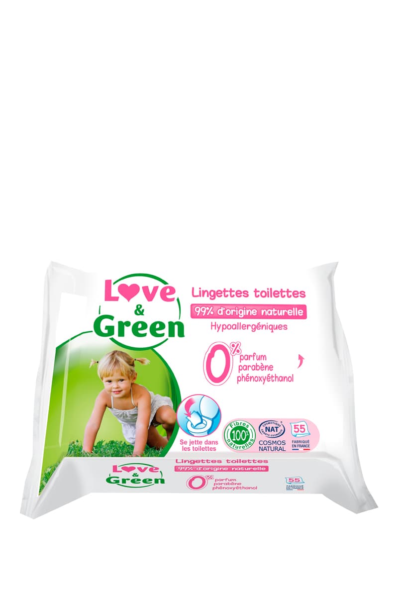 Couches LOVE & GREEN - Taille 1 x23 - 100% d'origine naturelle