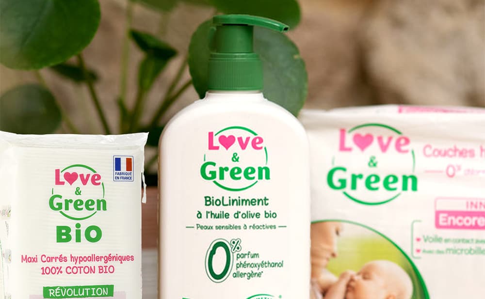 Love and Green BioLiniment Hypoallergénique à l'huile d'olive bio